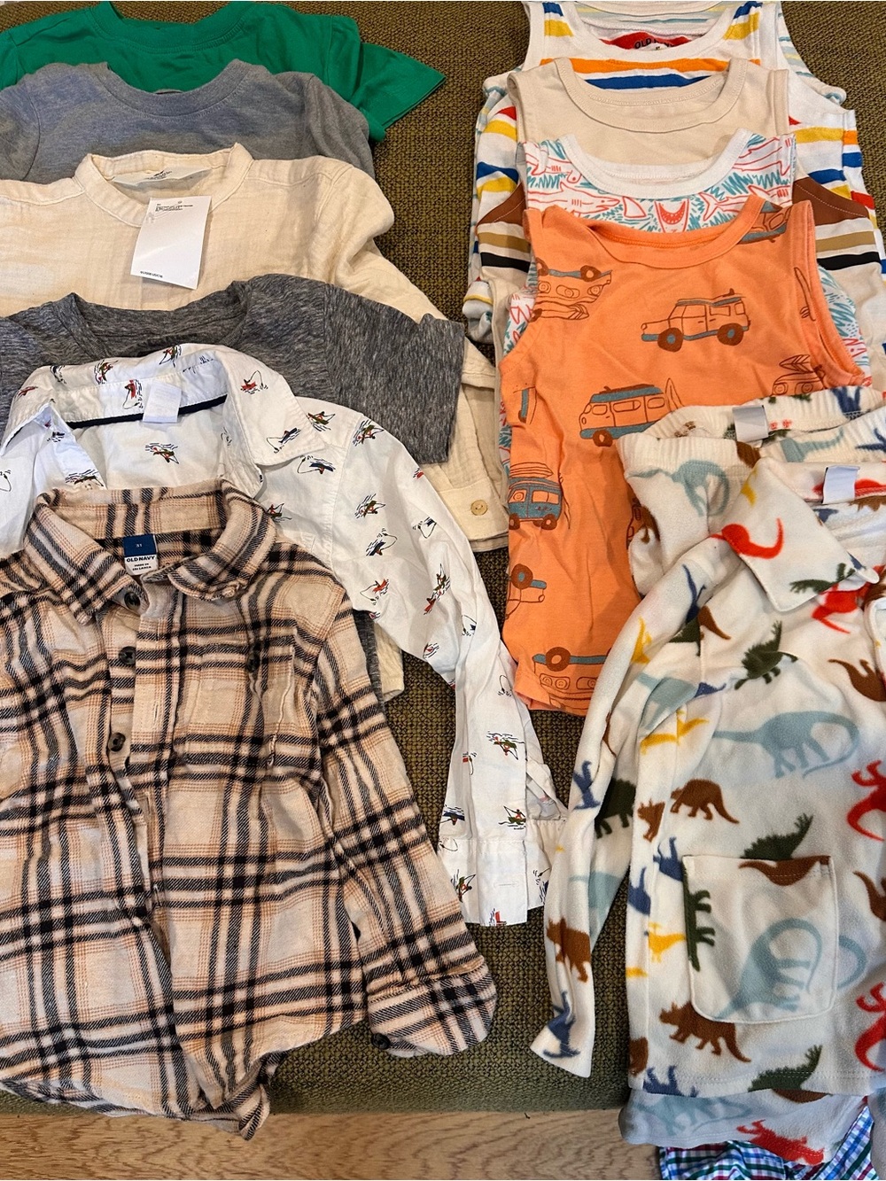 *12 Piece Boys 3T Mixed Clothing Bundle Tops and Tanks PJS
